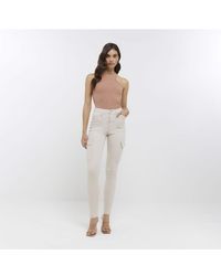 River Island - Skinny Jeans High Waisted Pants - Lyst