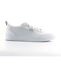 PUMA - Court Breaker Flag Leather Lace Up Trainers 366817 01 - Lyst