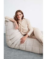 Grimelange - Plain Hooded Ribbed Sweatshirt - Lyst