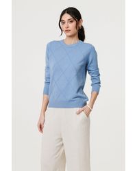 Izabel London - Slim Fit Textured Knit Jumper - Lyst