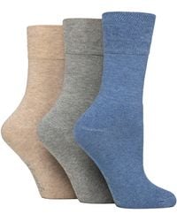 Gentle Grip - 3 Pack Ladies Bamboo Socks Soft Breathable Cushioned Crew - Lyst