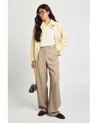 Boohoo - Tall Basics Tailored Wide Leg Trouser - Lyst