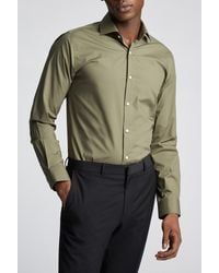 Limehaus - Slim Fit Poplin Single Cuff Cutaway Collar Shirt - Lyst