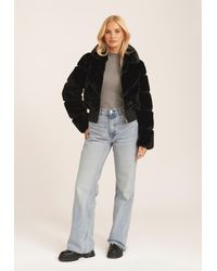 Gini London - Faux Fur Zip Front Short Jacket - Lyst