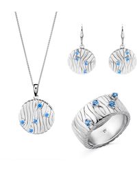 Orphelia - 'Babette' 925 Sterling Set: Necklace + Earrings + Ring - Lyst