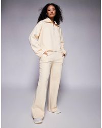 ASOS - Interlock Wide Leg Trouser With Pintuck Detail Co-Ord - Lyst