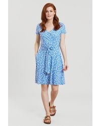 Mountain Warehouse - 'Santorini' Jersey Wrap Dress With Pockets Summer Comfy Outfit Cotton - Lyst