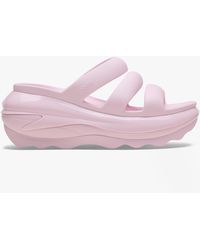 Crocs™ - 209842-6Zw Mega Crush Triple Strap Sliders Milk Resin - Lyst