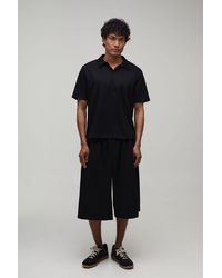 BoohooMAN - Boxy Pleated Revere Polo & Bermuda Short Set - Lyst