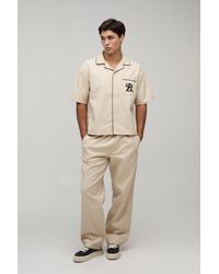 BoohooMAN - Oversized Pocket Detail Twill Shirt & Relaxed Trouser Set - Lyst