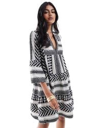 Accessorize - Aztec Print Mini Beach Kaftan - Lyst