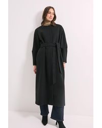 Wallis - Principles By Collarless Belted Maxi Coat - Lyst