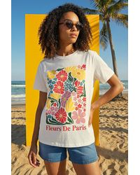 D.u.s.k - Cotton Floral Print T-Shirt - Lyst