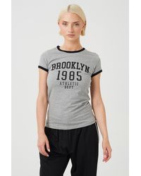 Brave Soul - Contrast Trim Graphic Slim Fit T-Shirt - Lyst