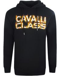 Roberto Cavalli - Fire Logo Hoodie Cotton - Lyst