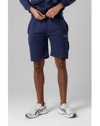 Firetrap - Dark Regular Fit Cotton Blend Fleece Shorts With Drawstring Waist - Lyst