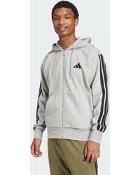 adidas - Essentials 3-Stripes Fleece Hoodie - Lyst