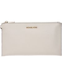 Michael Kors - Beige Leather Clutch Bag - Lyst