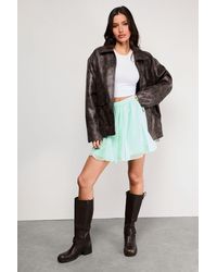 Warehouse - Chiffon Godet Flippy Mini Skirt - Lyst