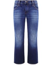 Armani - Emporio J34 Regular Fit Wide Leg Jeans - Lyst