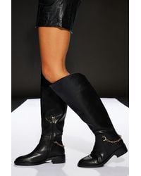 Runway - 1.8.1.8 Chain Detail Knee-High Riding Boots - Lyst