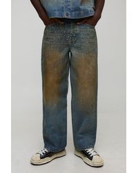BoohooMAN - Relaxed Fit Studded Embellished Denim Jeans - Lyst