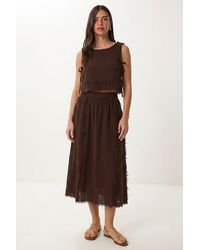 Happiness İstanbul - Cotton Sleeveless Blouse And Midi Skirt Set - Lyst