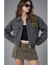 Hiccup - Textured Jacket With Pocket Detail - Lyst