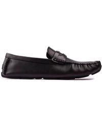 COACH - Coin Leather Driver Shoes - Lyst