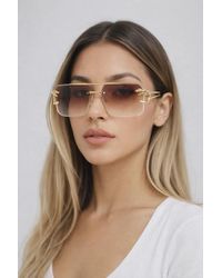 SVNX - Rimeless Navigator With Side Detail Sunglasses - Lyst