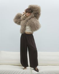 River Island - Trousers Premium Balloon Leg Viscose - Lyst