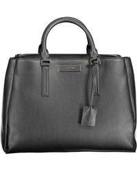 Calvin Klein - Damen Schwarze Polyester-Handtasche - Lyst