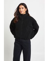 Boohoo - Funnel Neck Teddy Jacket - Lyst