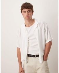 Abercrombie & Fitch - Short Sleeve Cropped Lightweight Linen Shirt - Lyst