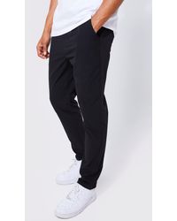 BoohooMAN - Elastic Waist Lightweight Stretch Slim Trouser - Lyst