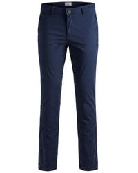 Jack & Jones - Slim Fit Chinos With Zip Fastening And Front And Back Pockets - Lyst