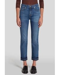 7 For All Mankind - Ladies Jeans The Straight Crop Fit - Lyst
