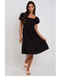 Urban Bliss - Milk-Maid Smock Dress Leather - Lyst
