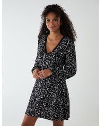 Blue Vanilla - Lace Trimmed Mini Dress - Lyst