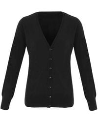 PREMIER - Ladies Essential Acrylic V Neck Cardigan - Lyst