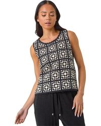 Roman - Petite Crochet Patchwork Top - Lyst