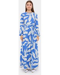 Hiccup - Abstract Print Maxi Dress With Long Sleeves - Lyst