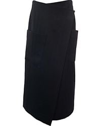 Raey - Patch Pocket Wrap Skirt - Lyst