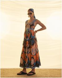 River Island - Maxi Dress Cotton Palm Print - Lyst