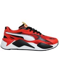 PUMA - Rs-x3 Cny Red Black White Low Lace Up Running Trainers 373178 01 Textile - Lyst
