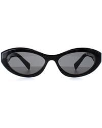 Prada - Oval Dark Pr26Zs - Lyst
