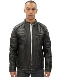 Infinity Leather - Vintage Biker Jacket-Naples - Lyst