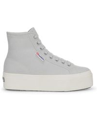 Superga - Ladies 2708 Lace Up High Tops /Avorio) - Lyst