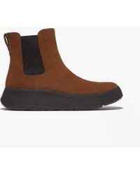 Fitflop - F-Mode Suede Flatform Chelsea Boots Rich - Lyst