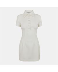 Odd Muse - The Ultimate Button Plaquette Collared Mini Dress - Lyst